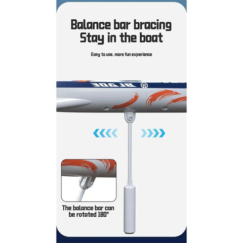 Balance bar feature of Mini 2.4G RC Sailboard With LED Lights Never Flip Design Dual Speed Modes Indoor Outdoor Water Boat
