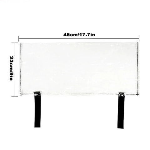 Universal Ev Charge Port Protector Badass Weather Armor Waterproof Rain Snow Cover For Electric Vehicles, clear design, 45cm x 23cm.