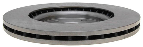 Raybestos 780964R vented disc brake rotor, side view, metallic silver.