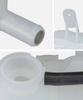 Aftermarket Coolant Reservoir Expansion Tank With Cap for Mopar, 1.70L clear tank nozzle and hose connections.