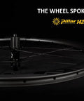 Side view of 700C Carbon Disc Brake Wheelset With 55mm Profile And 31mm Width, Tubeless Ready Clinchers, Center Lock, Lightweight Aero Build.