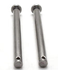 Heavy Duty 304 Stainless Steel Clevis Pins M8 X 100mm Single Hole Flat Head Pin For Hitch Pin Lock Systems, 2 Pack