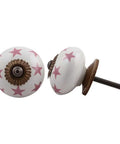 50 Pack Star Shaped Pink Ceramic Drawer Knobs For Kitchen Cabinets And Dresser Pulls Top Shelf Rust Resistant Super Smooth Edges No Sweat Mounting