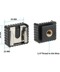 Game Changer 19 Piece Camera Screw Mount Kit Featuring Smooth 1 4 3 8 And 5 8 Thread Converters Plus Cold Shoe Adapter for 1/4" thread to hot shoe.