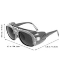 Kickass Welding Goggles For Men And Women Featuring Ironclad Dustproof Design With Black Gray Lenses, ergonomic safety eyewear.