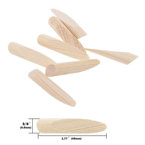 100 Pack Solid PinePocket Hole Plugs For Pocket Hole Jig And Woodworking Projects, 3/8 Inch Diameter, 1.78 Inch Length