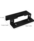Black Iron Angle Grinder Holder Rack For Garage And Workshop Wall Mount Tool Organizer with dimensions shown