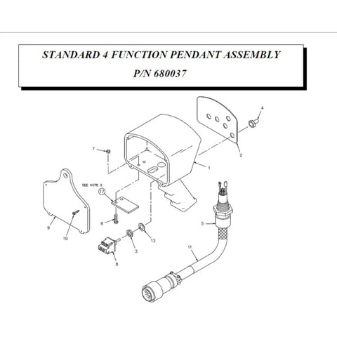 Score This Heavy Duty Four Function Crane Pendant Assembly With Bayonet Plug And Go Switch Panel Built Like A Brick House For Grinding Daily Lifting And Reliable Shop Applications