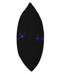 Side view of Airplane Heartbeat Glider Throw Pillow For Pilots And Flight Lovers Soaring Plane EKG Design Cushion For Home Decor