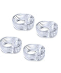 4 Pack Clear Silicone Door Stopper Guards For Handles, Wall And Cabinet Protection, Shockproof Buffer Pads, Transparent Door Bumpers