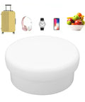 Electric Rotary Display Stand for Smooth 360 degrees jewelry photos with white base, perfect for small gear display.
