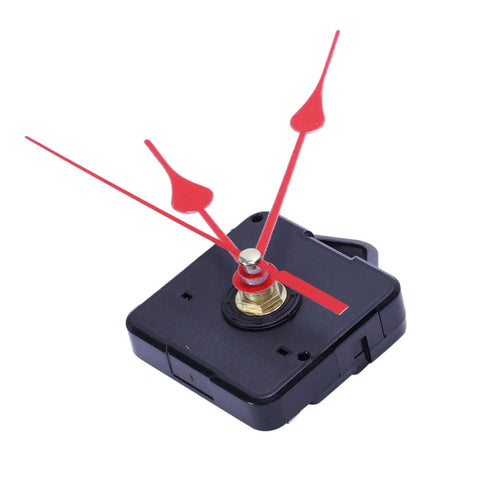 3X Replacement Wall Clock Movement Kit With Pendulum And Hands Quartz Clock Motor Black And Red Finish DIY Clock Repair Parts 32KHz Crystal Battery Powered AA Plug And Play