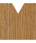 V-notch cut in wood, showcasing detailed craftsmanship using Pro Grade Solid Carbide V Groove Router Bit With Sixty Degree Included Angle One Quarter Inch Shank Kicks Butt On Woodworking Sign Carving And Furniture Detailing Tasks.
