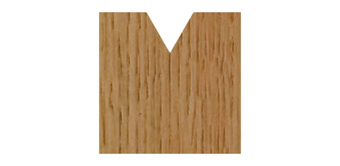 V-notch cut in wood, showcasing detailed craftsmanship using Pro Grade Solid Carbide V Groove Router Bit With Sixty Degree Included Angle One Quarter Inch Shank Kicks Butt On Woodworking Sign Carving And Furniture Detailing Tasks.