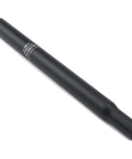 27.2mm By 300mm Matte Black Aluminum Seat Post For Road And Mountain Bikes Lightweight Yet Tough Bicycle Seat Post Replacement 11.81 Inch Length Fits Most Bikes, side view showing matte black finish.