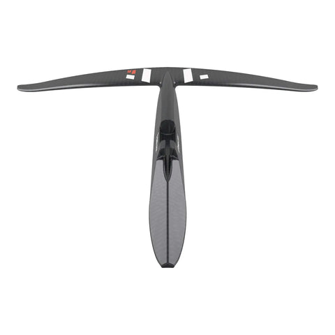 One-Lock Wake Foil Quick Start Package With Ease 1250 Front Wing Verse 270 Tail 72cm Aluminum Mast And Optional WF-2 V6 Board front view
