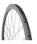 Close-up of Dope 700C Carbon Clincher Wheelset With 38mm Aero Rim Tubeless Ready Road Bike Wheels For Rim Brake