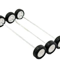 20 Piece Toy Car Wheel Rubber Tire Kit With 10 Piece Round Rod Axles For DIY Model RC Cars Trucks Robots Parts 2mm Shaft 20mm Wheel