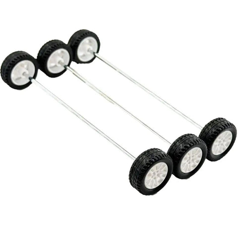 20 Piece Toy Car Wheel Rubber Tire Kit With 10 Piece Round Rod Axles For DIY Model RC Cars Trucks Robots Parts 2mm Shaft 20mm Wheel