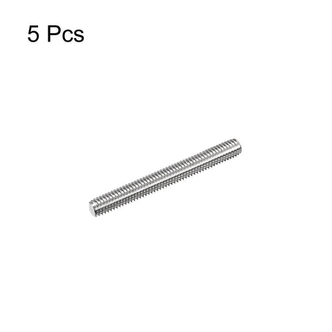 Fully threaded rod M6 x 50mm in stainless steel, 1mm pitch, right-hand thread, 5-pack