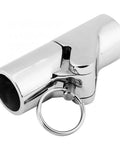 Marine Grade 316 Stainless Steel Boat Railing Pipe Connector Folding Swivel Coupling Tube Fitting For Saltwater Boats Built To Last Hardware 25mm 1 Inch Mirror Polish Finish Corrosion Resistant angled view