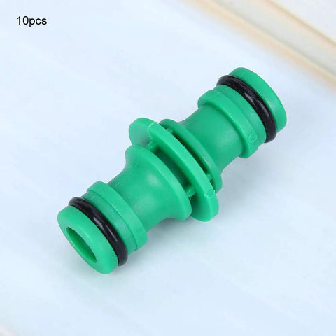 Awesome 10Pcs Water Hose Quick Connect Kit With Smooth Irrigation Tools For Easy Garden Pipe Repairs And Universal Straight Links To Fix Split Hoses Fast, green plastic connector