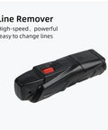 Electric Fishing Rope Stripper For Battery Powered Baitcasting Reels, handheld line remover, compact ABS build, easy switch operation.