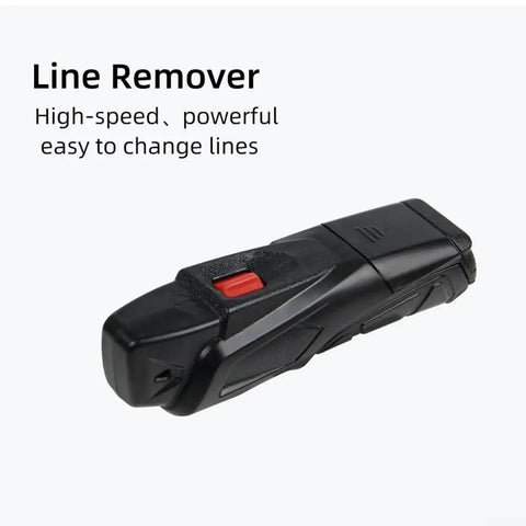 Electric Fishing Rope Stripper For Battery Powered Baitcasting Reels, handheld line remover, compact ABS build, easy switch operation.