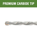 Masonry drill bit, 1/8 in x 3 in, steel with 3-flat shank, Amazon brand, side view