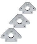 Three Heavy Duty Welding Magnet Support clamps: 25 KG, 50 KG, and 75 KG for multi-angle positioning of steel plates.