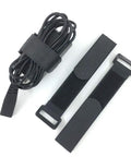 No Fuss Hook And Loop Cable Straps 10 Pack 1 Inch By 12 Inch Black Nylon Self Adhesive Cinch Ties For Cords And Cables Adjustable Reusable