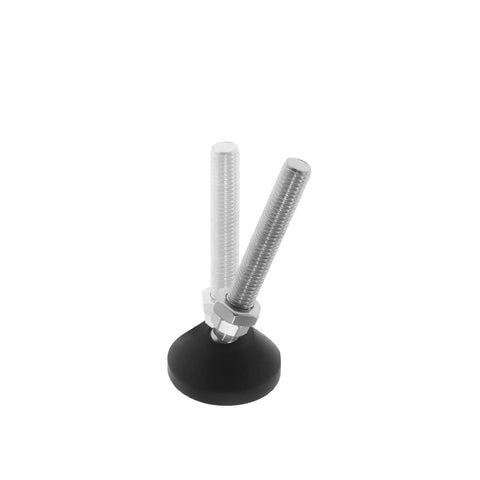 Adjustable Leveling Feet For Furniture Swivel Glides, 4 Pack Heavy Duty Table Leg Extenders shown in nylon and metal