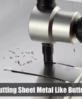 Heavy Duty Double Headed Sheet Metal Cutter With Wrench And Drill Bit Connection cutting metal sheet