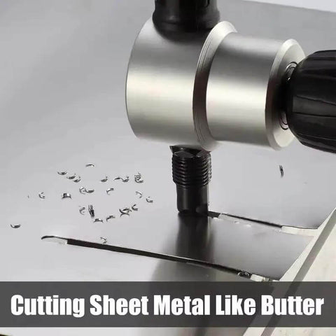 Heavy Duty Double Headed Sheet Metal Cutter With Wrench And Drill Bit Connection cutting metal sheet