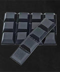 Dead Set Solid Self Adhesive Rubber Feet Pads With Super Sticky Backing Non Slip Furniture Bumpers shown in black, 16 pack with square design.