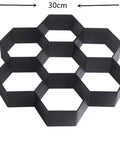 Two Pack Concrete Slab Moulds For DIY Path Building Irregular Stone Look Pavement Bricks 30x30 Cm Black Garden Patio Walkway Mould Set Easy To Use Dope Stone Look