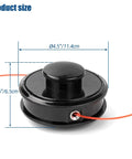 Trimmer Head Replacement For Echo Echomatic SRM210 SRM225 SRM230 SRM235 SRM2100 Straight Shaft Trimmers 21560070 Weed Wacker Head Durable ABS PVC Construction Easy Install And Reliable Performance shown with dimensions.