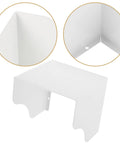 Heavy Duty White Iron EV Charging Station Rain Cover Wall Mount Waterproof Outlet Box For Electric Bikes with detailed cut-out edges.