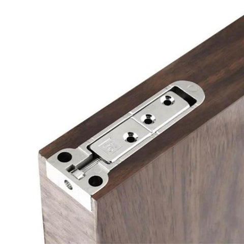 Two Pack Adjustable Rotatable Hidden Door Hinges For Wood Secret Doors Heavy Duty Zinc Alloy Silver Finish Concealed 3D Adjustable Door Hardware