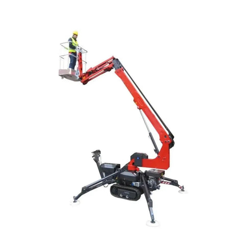 Heavy Duty Hydraulic Aerial Work Platform And Towable Cherry Picker Boom Lift Built Solid For Easy Rolling And Reliable Height Access With Integrated Overload Safety And Smooth Controls For Day One Job Site Readiness