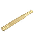 Premium Brass Drive Punch Quarter Inch Non Marring Alignment Pin Tool with a textured grip for precise watch repair and jewelry making.