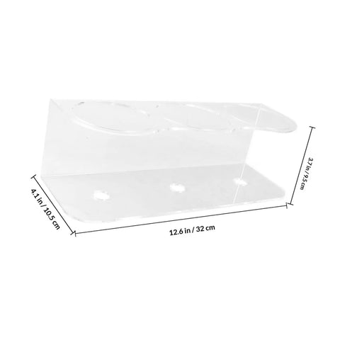 Wall Mounted Spray Bottle Holder Knocks The Mess Out Of Your Bathroom Or Garage With Heavy Duty Acrylic Design, 32 cm wide.