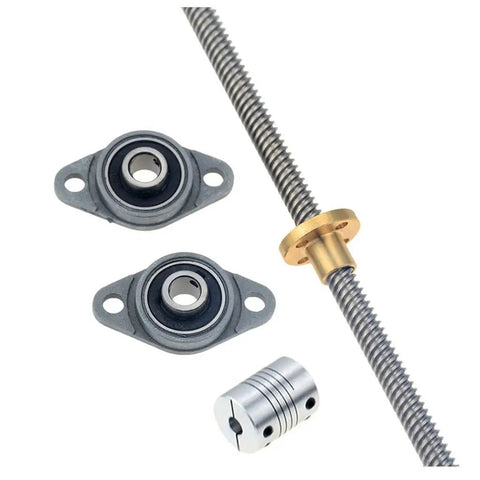 Heavy Duty T8 Lead Screw Horizontal Kit With 2mm Pitch And 8mm Diameter For Your DIY 3D Printer And Engraving Rig To Build A Sick Machine Setup Fast.