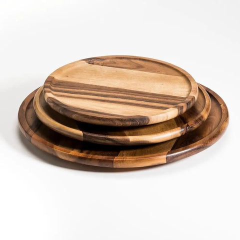 Stacked wooden kitchen organizers showcasing the 18 Inch Round Lazy Susan Turntable So Handy For Dining Tables And Pantries