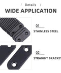 12 Piece Stainless Steel Flat Corner Brackets For Cabinet And Furniture Reinforcement With Screws Heavy Duty Mending Plates