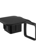 Side view of universal 2 inch trailer hitch cover plug cap rubber for 2x2 receiver tubes class 3 4 5