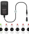 12V 2A LED Power Supply 24W AC To DC Adapter For LED Strip Lights 100-240V AC Input 12V DC Output Non Dimmable Wall Plug