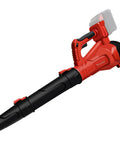 Powerful Cordless Leaf Blower That Runs On Your M18 Battery, 580 CFM, 6 Speed Brushless Handheld Tool, Black And Red, angled view.