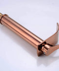 Waterfall Single Lever Vessel Lavatory Basin Tap In Rose Gold Oil Rubbed Bronze Finish, Centerset Sink Faucet For Modern Bathrooms