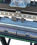 20 Ton Finger Brake Heavy Duty Fully Welded Metal Bending Tool For Fabrication front view of precise bending mechanism